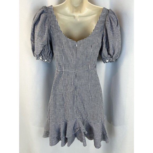 Jonathan Simkhai Blue Gingham Puff Sleeve Mini Dress $450 - Picture 8 of 14